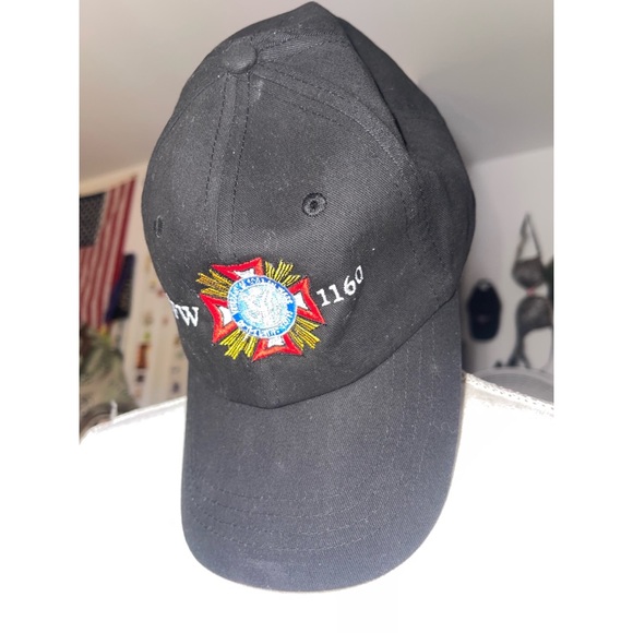 Men’s Black VFW 1160 Velcro Strap Baseball Cap 🖤 - Picture 3 of 11